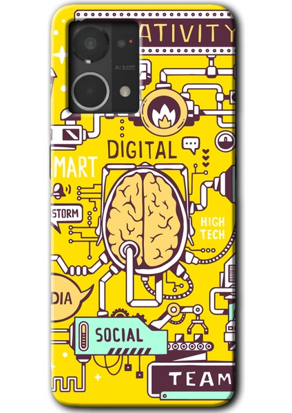 Oppo Reno 7 4g Kılıf Hd Desen Baskılı Arka Kapak + Kırılmaz Cam - Smart 2