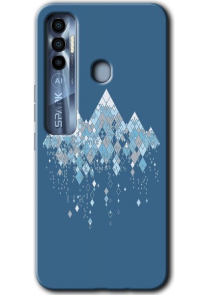 Tecno Spark 7 Pro Kılıf Hd Desen Baskılı Arka Kapak + Kırılmaz Cam - Iceberg