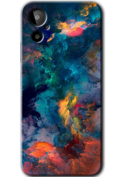 General Mobile 23 Se Kılıf Hd Desen Baskılı Arka Kapak + Kırılmaz Cam - Color Storm