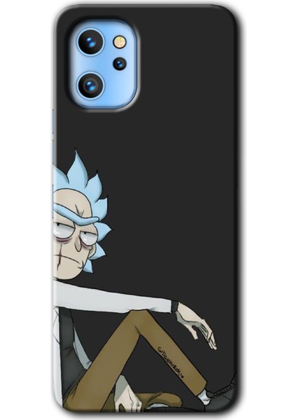 Reeder S19 Max Pro Kılıf Hd Desen Baskılı Arka Kapak + Kırılmaz Cam - Rick