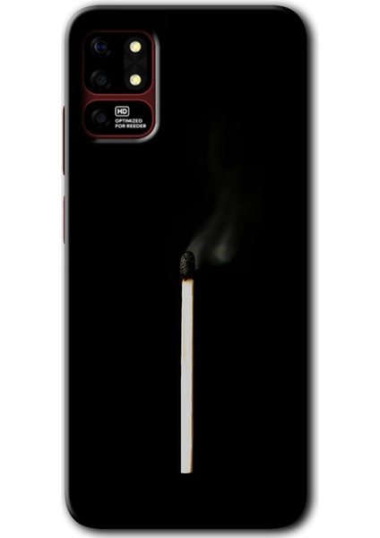 Reeder S19 Max Kılıf Hd Desen Baskılı Arka Kapak + Kırılmaz Cam - Sönmüş Kibrit