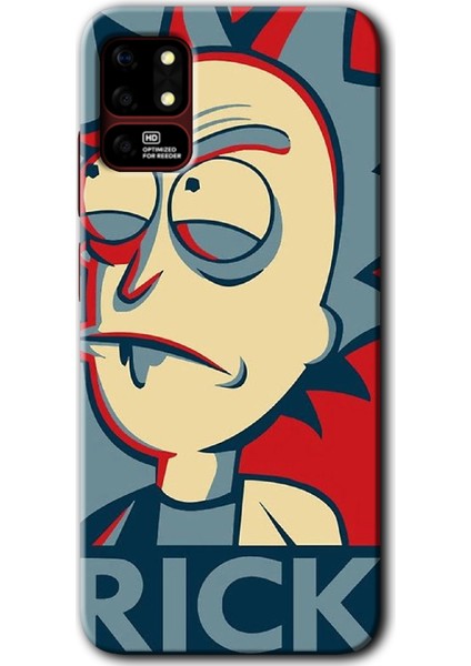 Reeder S19 Max Kılıf Hd Desen Baskılı Arka Kapak + Kırılmaz Cam - Rick News