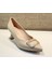 2014 Kadın Tokalı 6 cm Kadeh Ökçeli Stiletto Bej 1