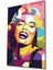 Renkli Marilyn Monroe Cam Tablo 1