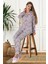 Mecit 5923 Flamingo Desenli Boydan Düğmeli Kadın Pijama Takımı 1