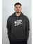 Erkek Kapüşonlu Polar Sweatshirt Wid Füme 1