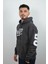 Erkek Kapüşonlu Polar Sweatshirt Wid Füme 2
