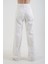 Ekru Geniş Paça Denim Pantolon 4