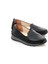 Deri Siyah Ortopedik Taban Desenli Günlük Ayakkabı 2