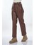 Kadın Deri Look Midi Pantolon - Yüksek Bel Kemerli 5
