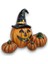 Halloween Cadılar Bayramı Şapkalı Balkabak Heykeli Balkabağı Biblo 30 cm 3
