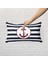 Kalın Çizgili Bordo Çapa 30CM x 50CM / Marin Temalı Çift Taraflı Kırlent Kılıfı 5