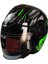 Motosiklet Yarım Kask Double Güneş Vizörlü Ece Sertifikalı Abs Material Motor Kaskı Green Arrow 1
