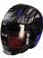 Motosiklet Yarım Kask Double Güneş Vizörlü Siyah Ece Sertifikalı Abs Material Motor Kaskı Blue Arrow 1