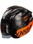 Motosiklet Yarım Kask Double Güneş Vizörlü Ece Sertifikalı Abs Material Motor Kaskı Orange Arrow 2