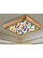 Ahşap Çerçeve Tavan LED Aydınlatma Avize Dama Desen 30*30CM Salon Mutfak Balkon Beyaz 6500K Işık 1