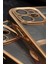 iPhone 11 Uyumlu Altın Sarı Gold Renkli Kenarlı Lazerli Şeffaf Kılıf Lens Korumalı 3