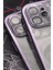 iPhone 11 Uyumlu Mor Renkli Kenarlı Lazerli Şeffaf Kılıf Lens Korumalı 3