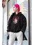 Fuddy Moda Unisex Oversize Demon Slayer Kokushibo Baskılı Kapüşonlu Sweatshirt, Anime Baskılı Hoodie 2