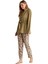 Kadın Comfortlux 3lü Yeşil Pijama Takımı 9511 2