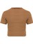 Kadın Çizgili Crop T-Shirt 3