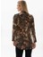 Balıkçı Yaka Leopar Desenli Kahve Kadın Bluz 23KSL8679 4