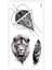 Lion Geometrik Aslan Dövmesi Unisex Tattoo 3