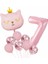Taçlı Pembe Kedi 7 Yaş Folyo Balon Set 1
