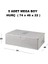 Renklibebek 5' Li Mega Boy Gri Renk Baza Altı Çeyiz Hurç Organizer ~ Ölçü: (74X46X22) - 5 Adet 2