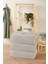 Renklibebek Hurç 3 Lü Mega Boy Gri Çizgili Baza Altı Modern Organizer Çeyiz Tela Hurç ~ Ölçü: 3 x (74X46X22) 2