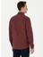 Slim Fit Düğmeli Yaka Bordo Erkek Gömlek AKIS023K 5