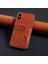 Apple iPhone Xs Uyumlu Kılıf Zebana Kartlıklı Lüx Deri Kılıf Kahverengi 1