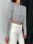 Cut Out Zincir Detaylı Crop Triko Bluz 3