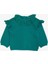 Kız Bebek Sweatshirt Güpürlü Arkası Düğmeli 9 Ay-3 Yaş, Yeşil 1