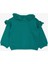 Kız Bebek Sweatshirt Güpürlü Arkası Düğmeli 9 Ay-3 Yaş, Yeşil 2