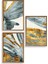 Manzara Üçlü Ahşap Çerçeveli Tablo 1