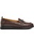 44280 Kahve Hakiki Deri Kadın Loafer Ayakkabı 2