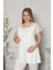 2208 Ecru Hamile Lohusa Dantelli Pijama Tk 4