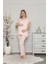 2208 Pembe Hamile Lohusa Dantelli Pijama Tk 3