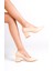 MBZFR602-RN Kadın Rugan Blok Topuklu 6 cm Sivri Burun Nude Stiletto & Topuklu Ayakkabı 1