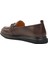 44280 Kahve Deri Kadın Loafer Ayakkabı 4