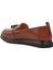 44278 Taba Deri Kadın Loafer Ayakkabı 4