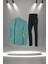 Büyük Beden Kadın Su Yeşili Supra Penye Kumaş Fit Eşofman Takımı (4XL-10XL) 1