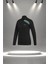 Büyük Beden Kadın Siyah Supra Penye Kumaş Mevsimlik Fermuarlı Koşu Takımı (4XL-10XL) 2