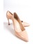 Hakiki Deri MB972-N Kadın İnce 9 cm Topuklu Rugan Nude Stiletto & Topuklu Ayakkabı 2