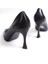 Hakiki Deri MB971-S Kadın İnce 9 cm Topuklu Siyah Stiletto & Topuklu Ayakkabı 3