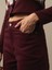 Kadın Bordo Pamuk Dokulu Oversize Pantolon 3