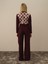 Kadın Bordo Pamuk Dokulu Oversize Pantolon 5