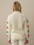 Kadın Kırık Beyaz Lüks Pamuk Dokulu Oversize Kazak 3