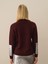 Kadın Bordo Doğal Yün Dokulu Regular Fit Kazak 4
